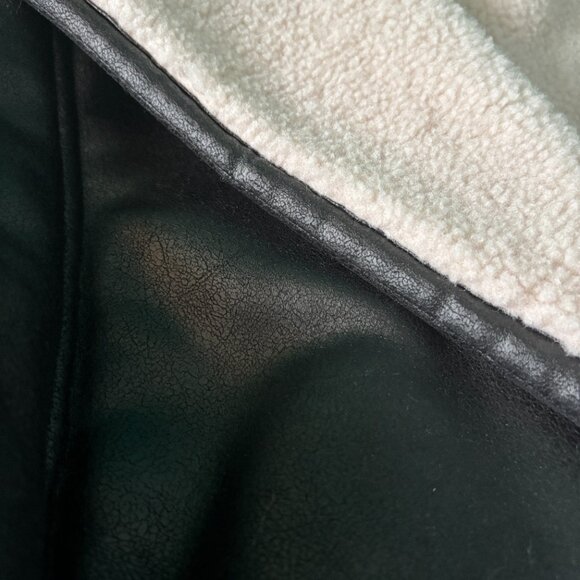 DYNAMITE Sherpa Faux Leather Wrap Coat - LIKE NEW - Worn once! - Picture 3 of 5